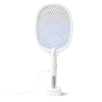 Oplaadbare insectenracket met UV-licht 2-in-1, elektrisch, wit