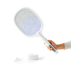 Oplaadbare insectenracket met UV-licht 2-in-1, elektrisch, wit