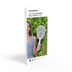 Oplaadbare insectenracket met UV-licht 2-in-1, elektrisch, wit