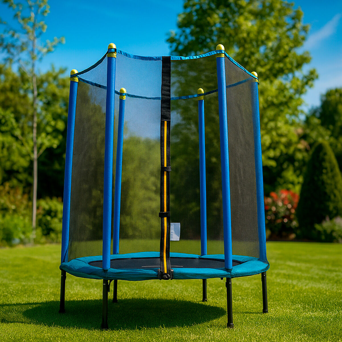 Kindertrampoline met veiligheidsnet, Ø140 cm, 3-6 jaar