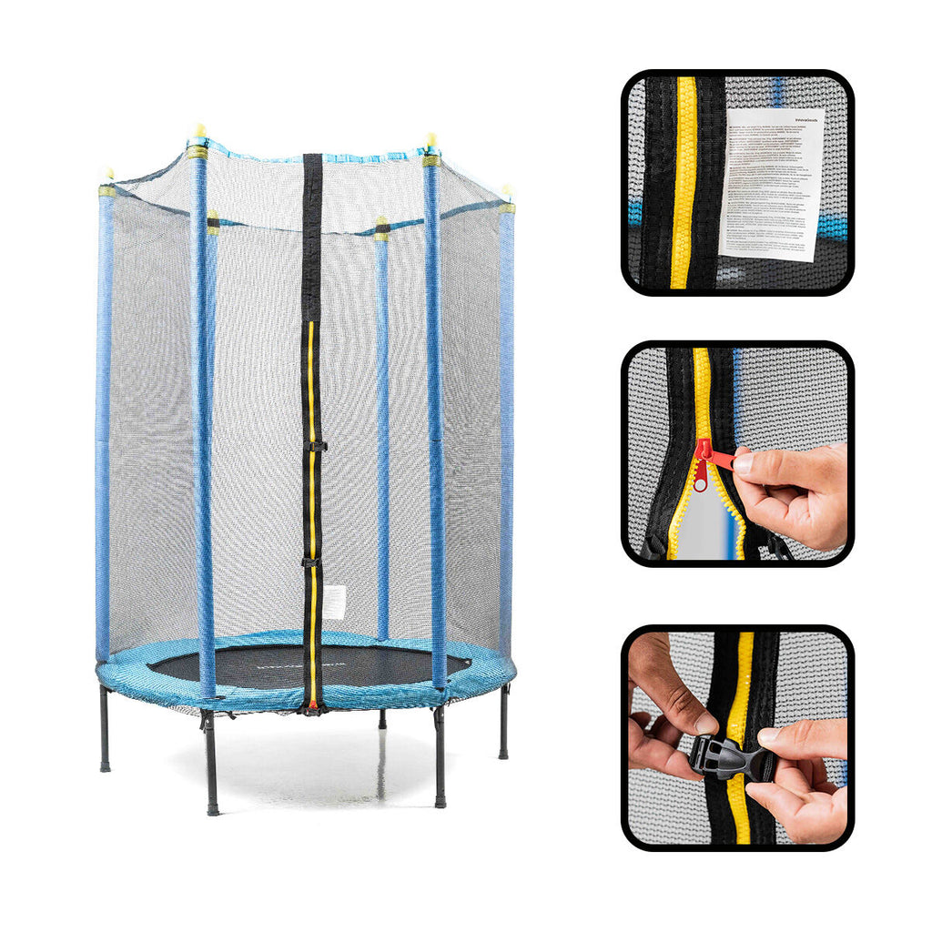 Kindertrampoline met veiligheidsnet, Ø140 cm, 3-6 jaar