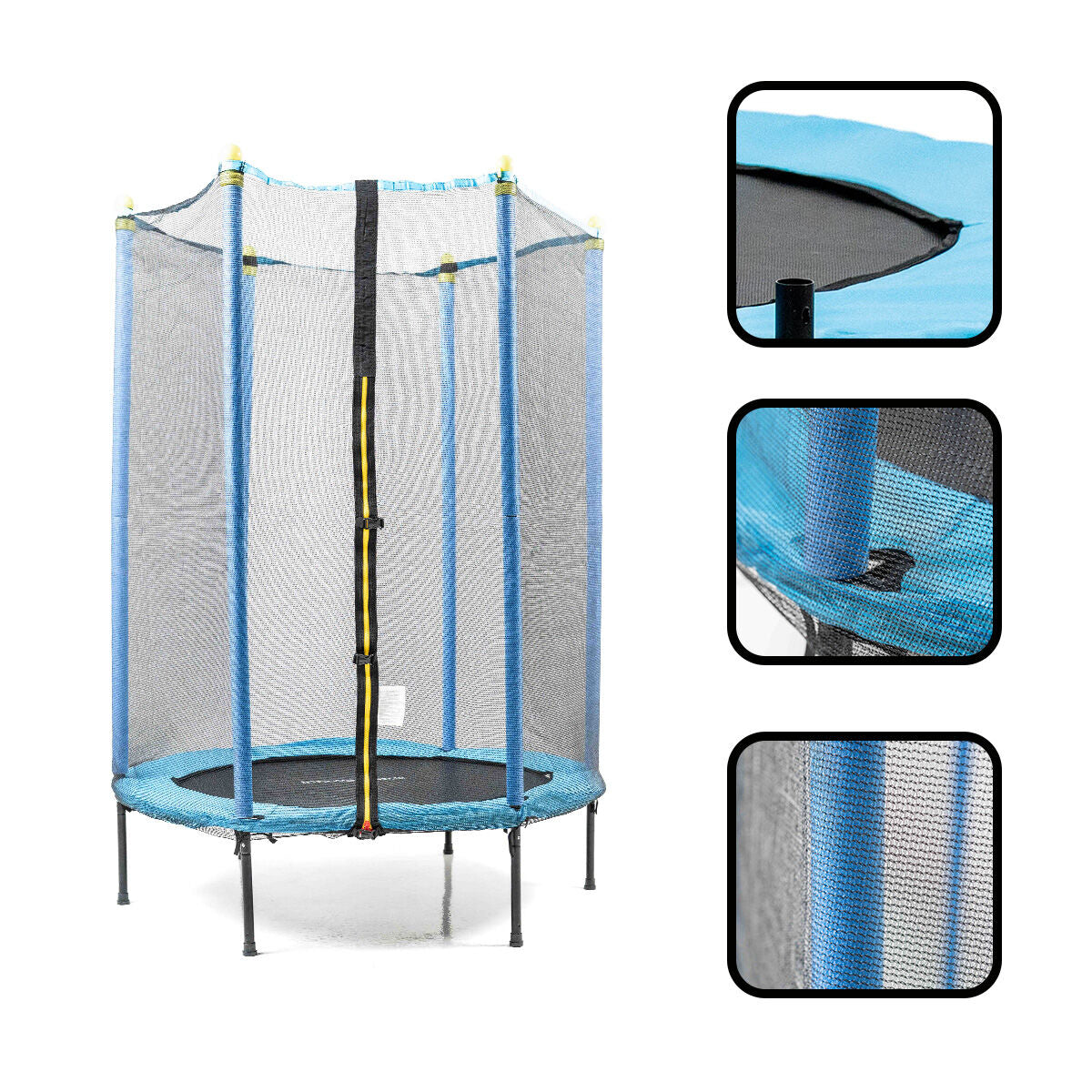 Kindertrampoline met veiligheidsnet, Ø140 cm, 3-6 jaar
