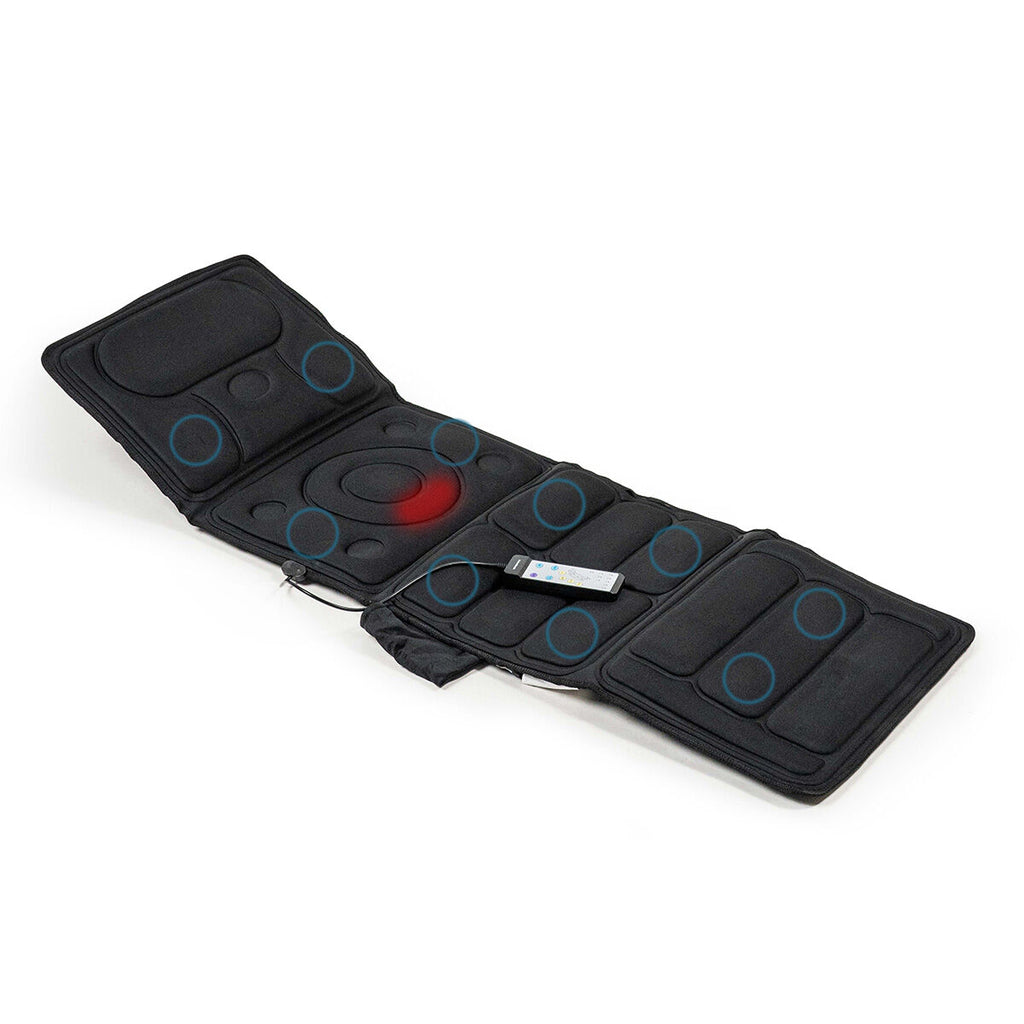 Trilmassage matras met warmte, 10 vibratiemotoren, 4 zones