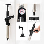 Hogedruk persluchtontstopper met manometer en 7 accessoires