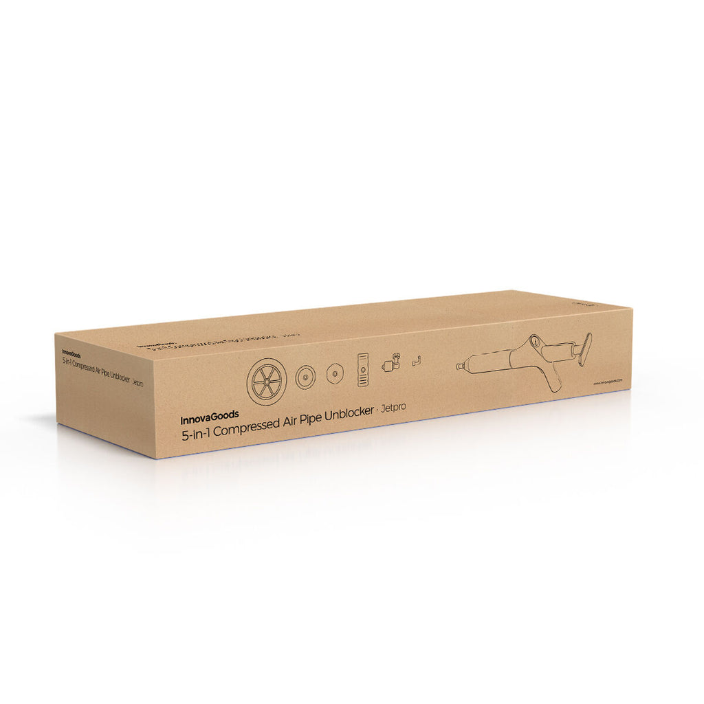 Hogedruk persluchtontstopper met manometer en 7 accessoires