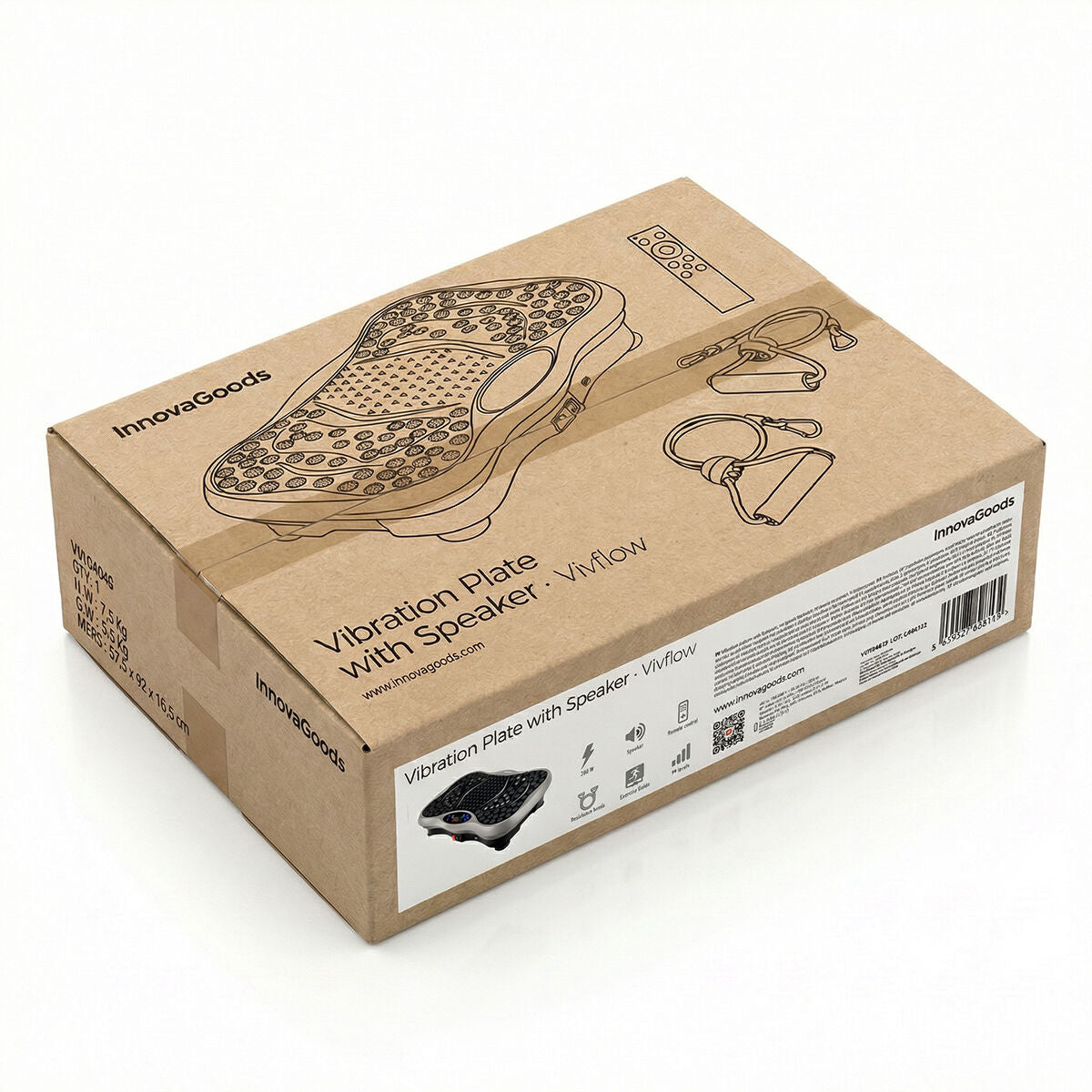 Vibratieplatform met Bluetooth-speaker, weerstandsbanden en afstandsbediening