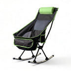 Opvouwbare campingstoel 2-in-1 schommelstoel met nekkussen en draagtas