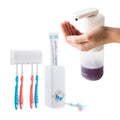 Tandpastadispenser set met tandenborstelhouder en automatische zeepdispenser