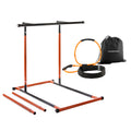 Pull-up station met dip belt en weerstandsbanden - trainingsgids