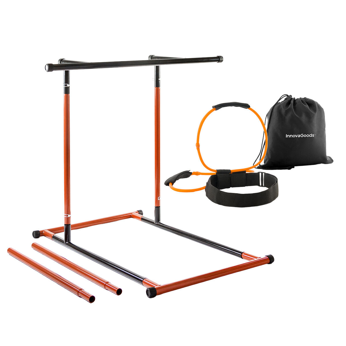 Pull-up station met dip belt en weerstandsbanden - trainingsgids