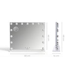 Make-upspiegel met LED-verlichting Hollywood, 15 lampen, dimbaar