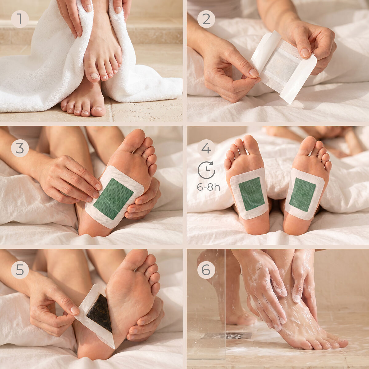 Detox-patches voor voeten, 30 stuks, 3 geuren, zelfklevend