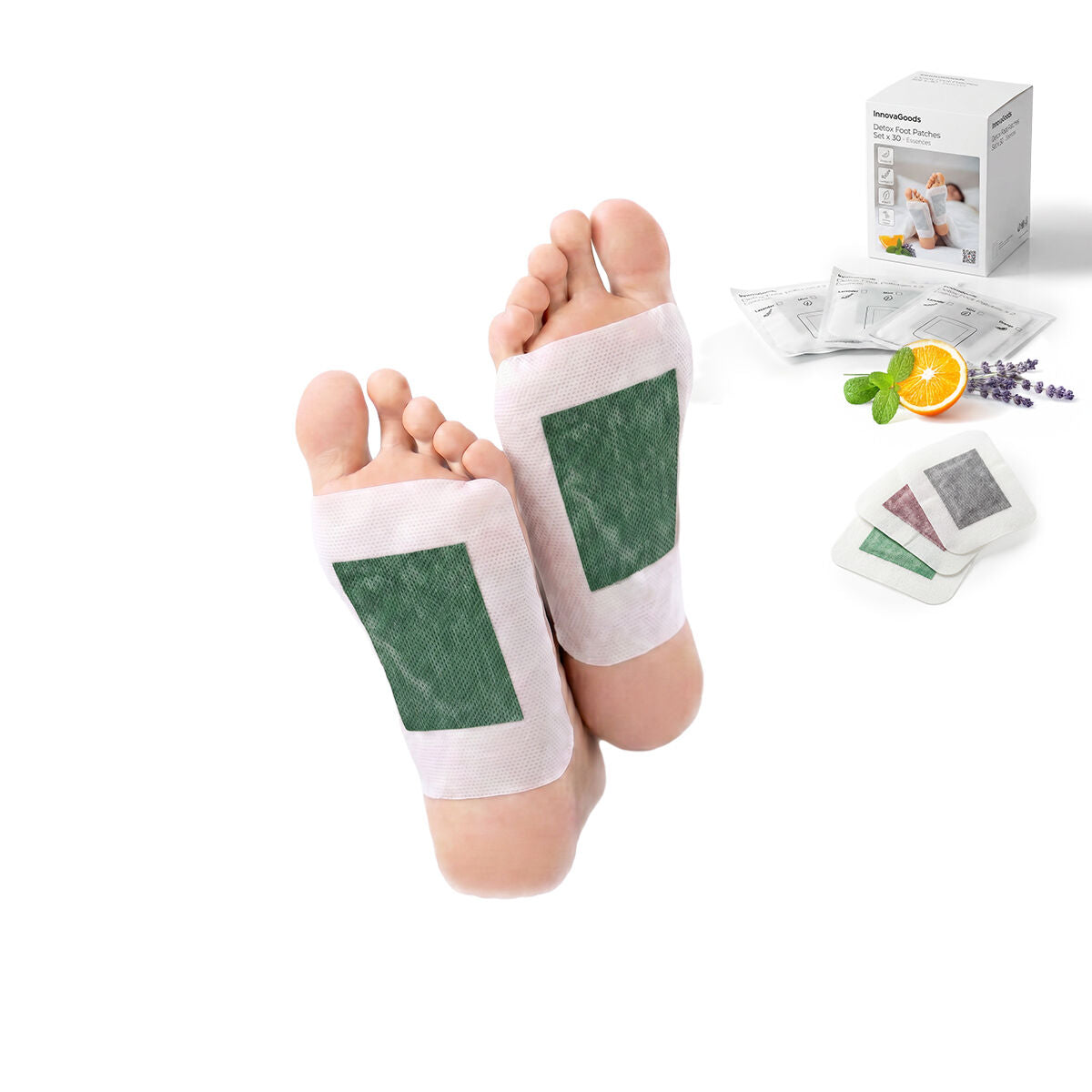 Detox-patches voor voeten, 30 stuks, 3 geuren, zelfklevend