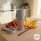 Oplaadbare draagbare mini-blender 450 ml met beker en rietje