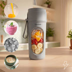 Oplaadbare draagbare mini-blender 450 ml met beker en rietje