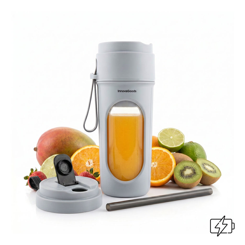 Oplaadbare draagbare mini-blender 450 ml met beker en rietje