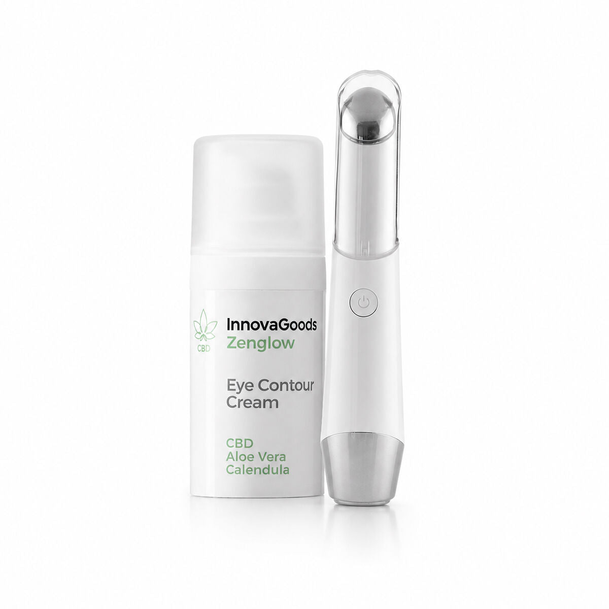 Oogmassageapparaat pack met fototherapie, thermotherapie en CBD-oogcontour 15 ml