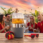 Bierdispenser met koeling en 2 oprolbare zonnebrillen, 4 L