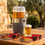 Bierdispenser met koeling en 2 oprolbare zonnebrillen, 4 L