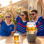Bierkoeldispenser 4L met 2 opvouwbare zonnebrillen - dranktap set