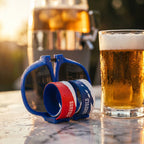 Bierkoeldispenser 4L met 2 opvouwbare zonnebrillen - dranktap set