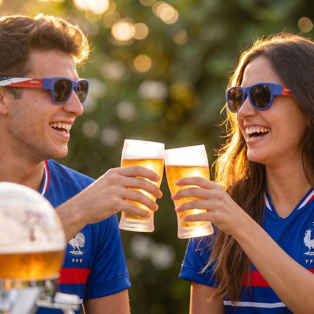 Bierdispenser met koeling 3,5L incl. 2 oprolbare zonnebrillen