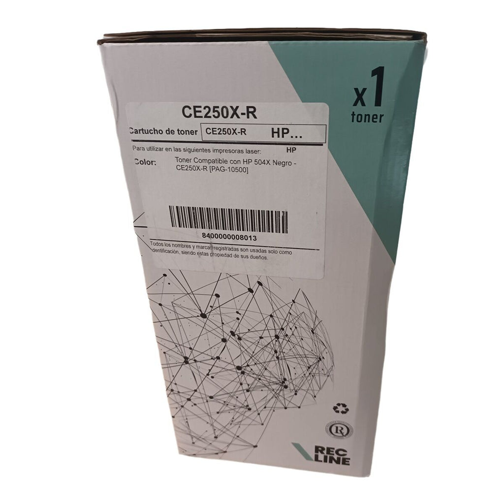 Compatibele toner CE250X-R zwart, 10500 pagina's