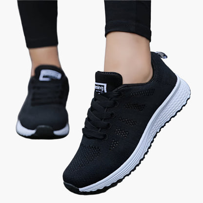 Dame sneakers fritidssko med åndbart mesh – Behagelige sportssko til hverdag, fitness og gåture