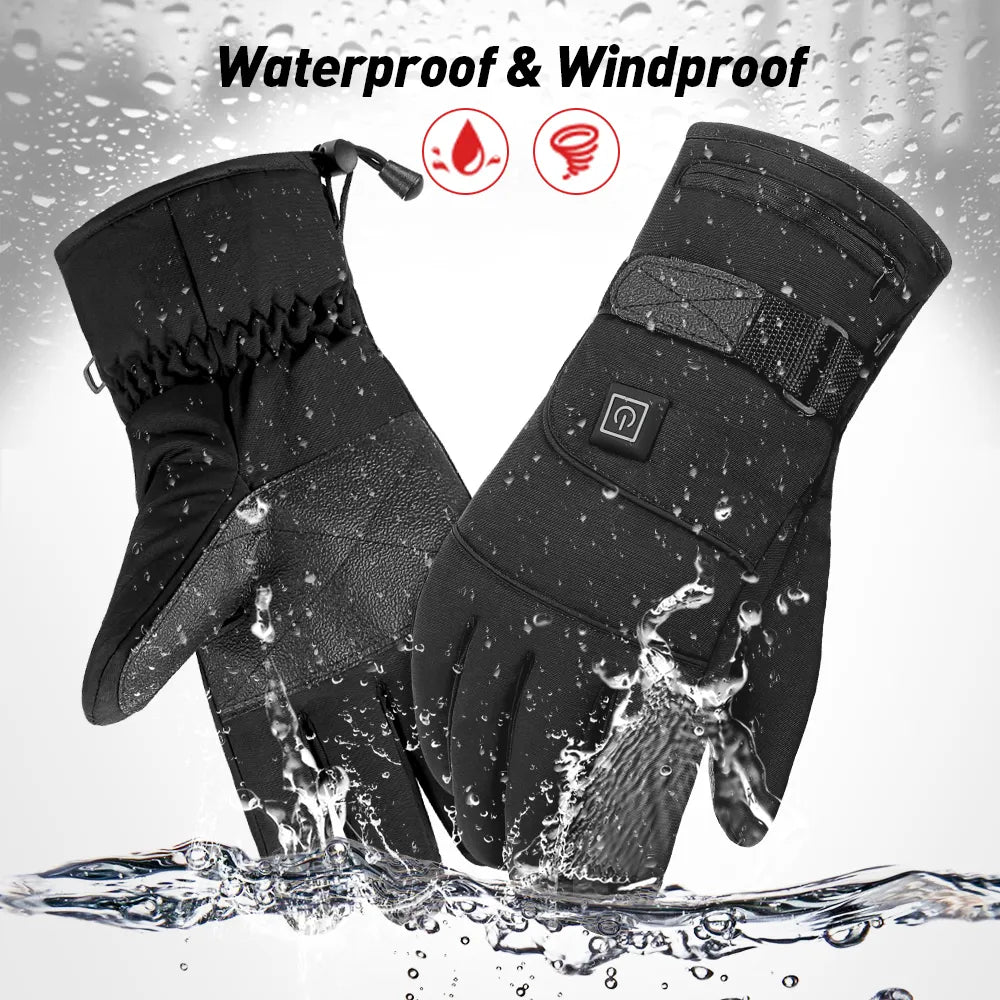 Verwarmde waterdichte handschoenen met antislipgrip