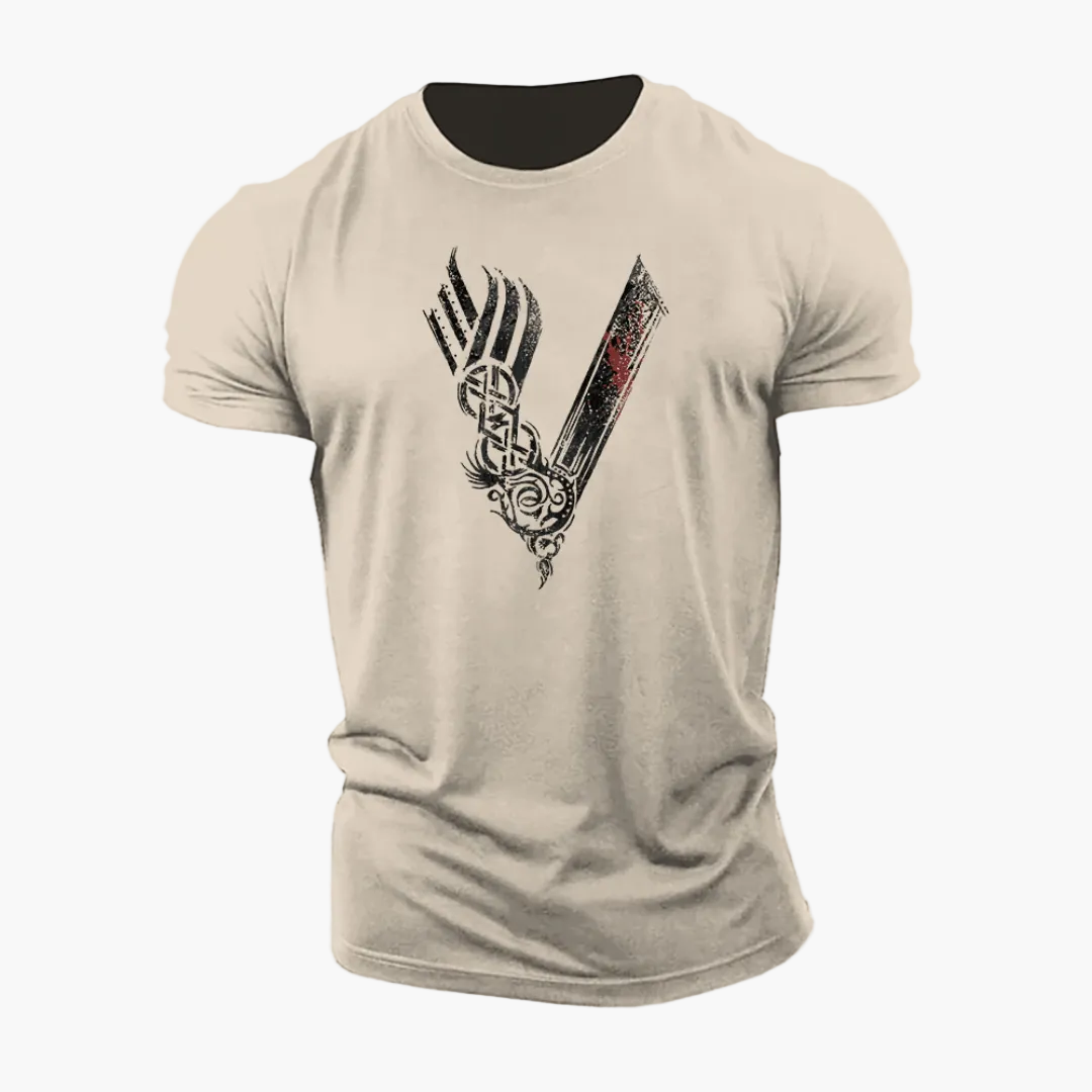 Herren Vikings Warrior T-Shirt mit 3D-Print – Perfekt für Training und Freizeit