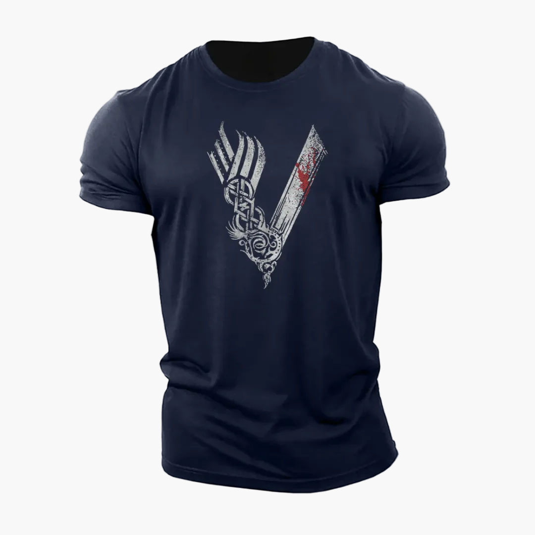 Herren Vikings Warrior T-Shirt mit 3D-Print – Perfekt für Training und Freizeit
