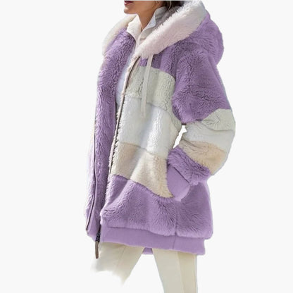 Veste d'hiver femme avec capuche et fermeture éclair – Manteau de loisirs tendance pour les jours froids