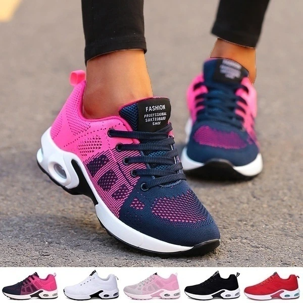 Damen Sneakers Sportlich Komfortabel Alltag Fitnessschuhe Modernes Design