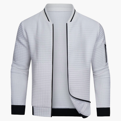Bomber uomo moderno a quadri – Giacca casual elegante per tutti i giorni e ufficio