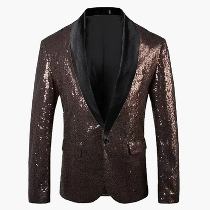 Veste de smoking pailletée pour hommes pour occasions festives – Blazer de soirée élégant avec sequins
