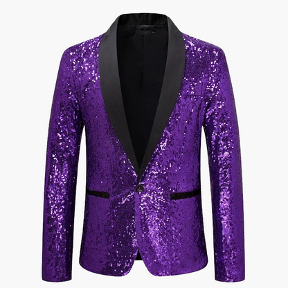 Veste de smoking pailletée pour hommes pour occasions festives – Blazer de soirée élégant avec sequins