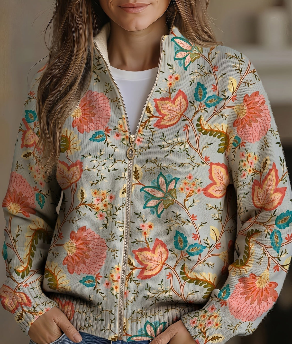 Xanthe | Vest voor dames met bloemenprint