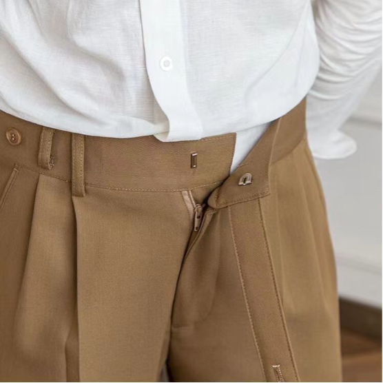 Pantalon met rechte pijpen en zakken voor heren