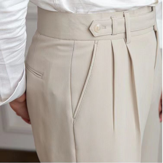 Pantalon met rechte pijpen en zakken voor heren